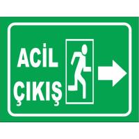 Acil Çıkış Uyarı Levhası